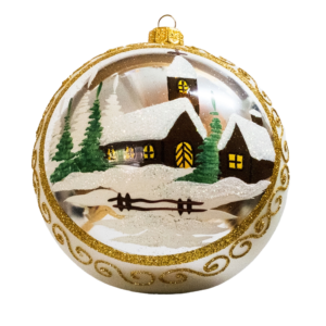 Jumbo Round - Classic Church - Personalised Christmas Bauble