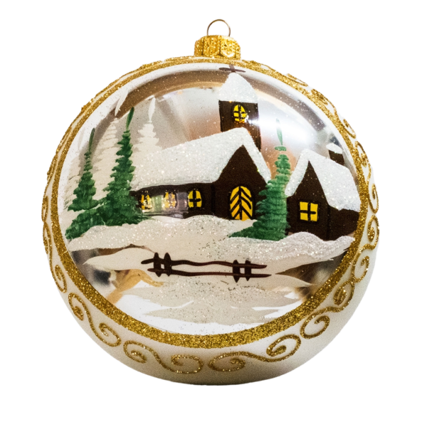 Jumbo Round - Classic Church - Personalised Christmas Bauble