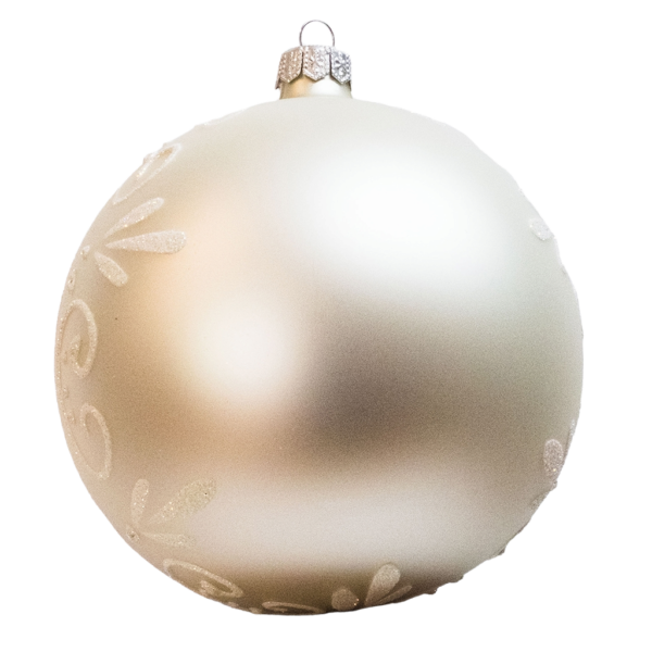 Jumbo Round - Classic Mary and Baby Jesus Sliver - Personalised Christmas Bauble