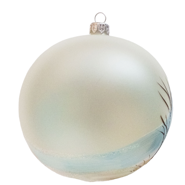 Jumbo Round - Classic Snow Cabin - Personalised Christmas Bauble