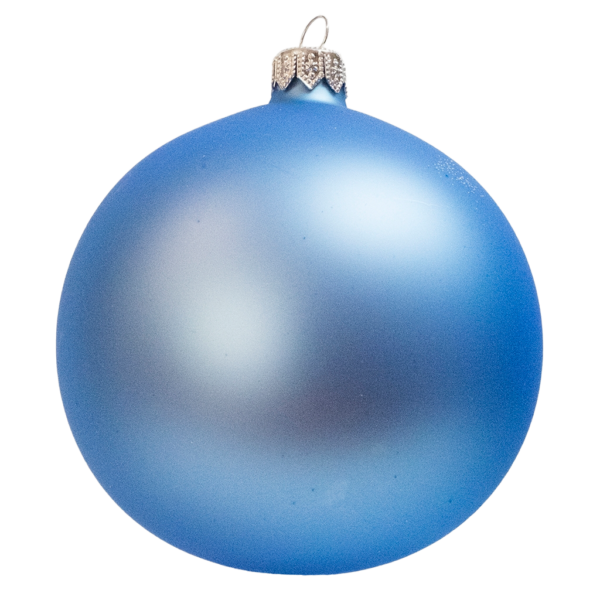 Large Round - Baby Footprint Light Blue - Personalised Christmas Bauble