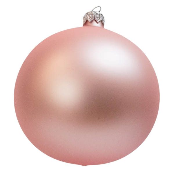 Large Round - Baby Footprint Pink - Personalised Christmas Bauble