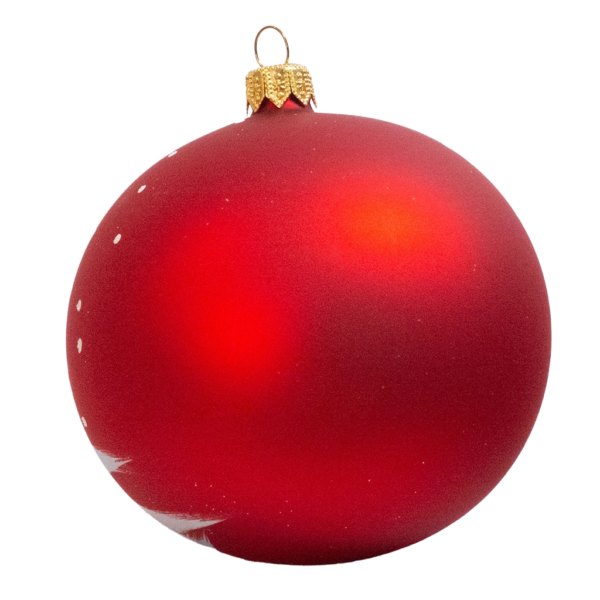 Large Round - Classic Christmas Tree Red - Personalised Christmas Bauble