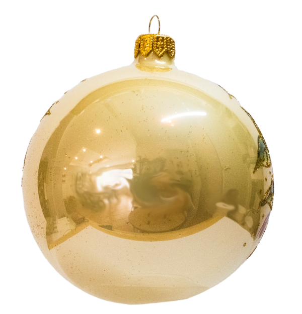 Large Round - Classic Rose White - Personalised Christmas Bauble