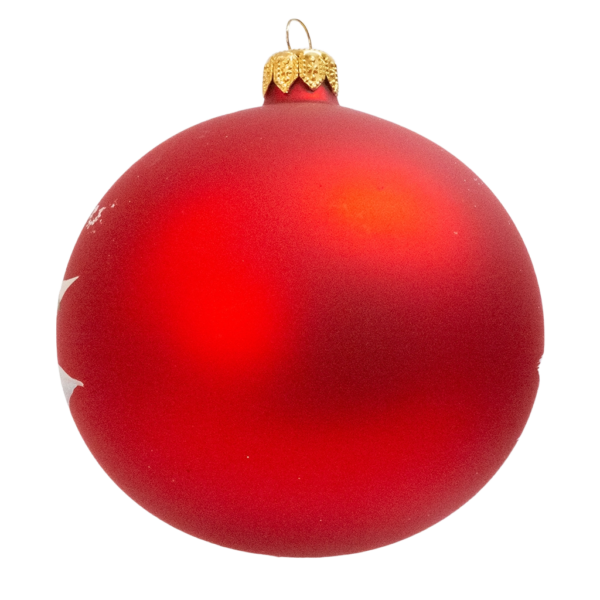 Large Round - Classic Snowman Red - Personalised Christmas Bauble