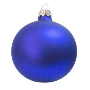 Medium Round - Plain Dark Blue Glossy - Personalised Christmas Bauble