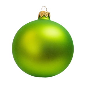 Medium Round - Plain Green Glossy - Personalised Christmas Bauble