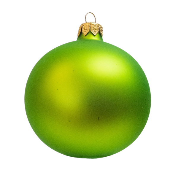 Medium Round - Plain Green Glossy - Personalised Christmas Bauble