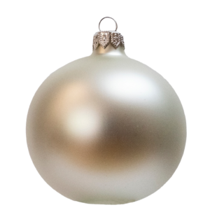 Medium Round - Plain Sliver Glossy - Personalised Christmas Bauble