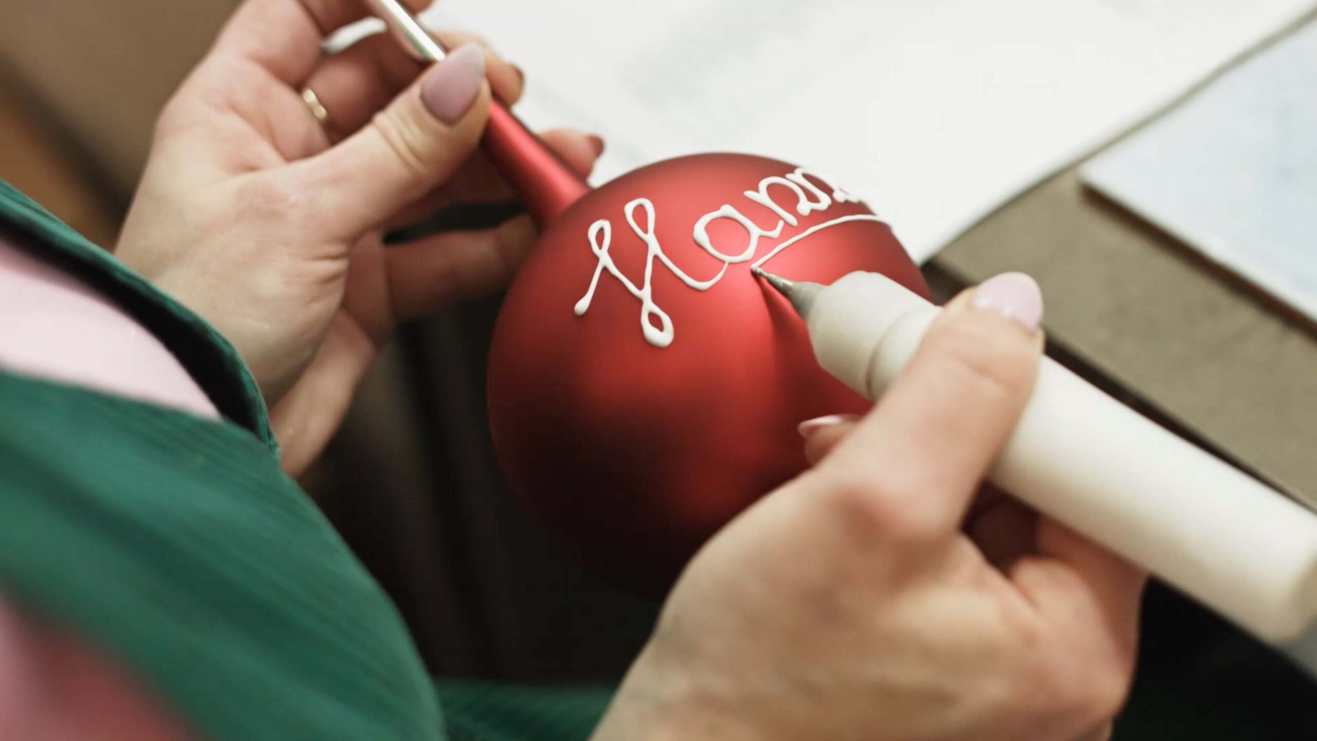 Poland Bauble Writing Pic